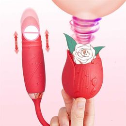 Sex Toy Massager Rose Shape Vaginal Sucking Vibrator G-spot for Female Nipple Oral Clitoris Sucker Stimulation Erotic Women