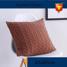 Pillow Sofa Covers 45x45cm Vintage Solid Thread Throw For Couch Bed Soft Square Farmhouse Cusioncases Almofadas