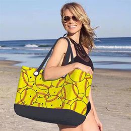 Waterproof Woman Eva Tote Large Storage Bags Shopping Basket Bags Washable Beach Silicone Bogg Bag Purse Eco Jelly Candy Lady Hand262W