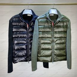 Lüks Tasarımcı Kadınlar Parkas Erkek İşlemeli Rozet Stand Yastak Knited Swice Kazak Hafif Ceket Günlük