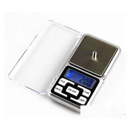 Weighing Scales Wholesale Digital Digitals Jewellery Scale Gold Sier Coin Grain Gramme Pocket Size Herb Mini Electronic Backlight 100G 200 Dh36F