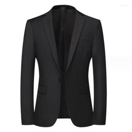 Men's Suits Autumn Boutique Fashion Business Cultivate One's Morality Leisure Pure Colour Gentleman's Wedding Presided Over Work Blazer