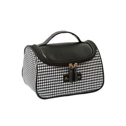 Cosmetic Bags Cases Travel Toiletry Bag for Women Girls Large Capacity PU Waterproof Makeup Storage Houndstooth Black Organiser Case 230919