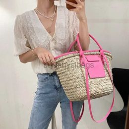 Shoulder Bags Fashion Large Capacity Rattan Tote Women Designer Wicker Woven Shoulder Crossbody Bag Woman Luxury Summer Beach Bag Big Pursestylishyslbags