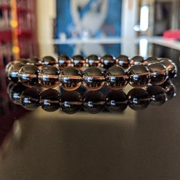 MG1138 TOP Grade Champagne Brown Smoky Quartz Bead Bracelet for Men High Quality Energy Crystal Bracelet299n