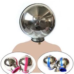 Adult Massager Metal Ball Helmet Handcuffs Retention Multi Colours Full Cover Head Cap Wrist Cuffs Bondage Bdsm Erotic for Couple