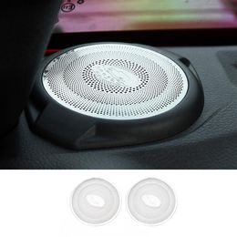 Car Front Dashboard A Pillar Speaker Decoration Cover Trim Stainless steel For Jeep Wrangler 2015-2017 Auto Interior Accessories200M