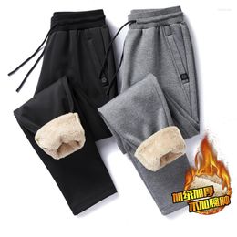 Men's Pants Autumn&Winter Cotton-padded Trousers Loose Solid Thick Warm Sweatpants Casual Large Size Outer Wear Long Male ZR2208