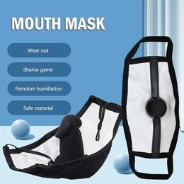 Sex Toy Massager Silicone Gag in Mouth Bondage Equipment Funny for Couples Erotic Mask