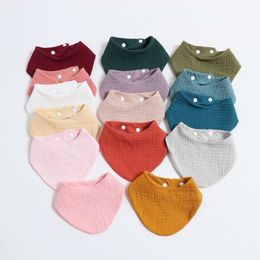 Cotton Gauze Baby Bibs Adjustable Triangle New borns Saliva Towel Toddler Baby Boys Bib Burp Cloth Scarf Baby Shower Gift