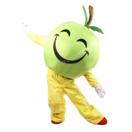 Performance green apple Mascot Costume Top Quality Halloween Christmas Fancy Party Dress Cartoon Character Outfit Suit Carnival Unisex Adults Outfit