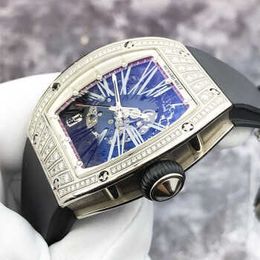 Men/Women Richrd Mileres Automatic Mechanical wristwatch Luxury Swiss Sports RM023 Hollow Out Dial 18K Original Diamond Calendar WNM8L X6F16