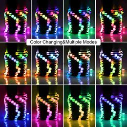 LED Strings Party 3 Models USB Bluetooth Dream Colourful Christmas Fairy Lights RGB LED String Light Xmas Tree New Year Wedding Decor LED Garland HKD230919