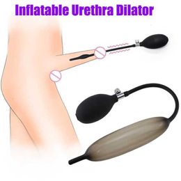 Sex Toy Massager Urethra Catheter Dilator Inflatable Expandable Horse Eye Stick Silicone Penis Plug Male Masturbator for Men