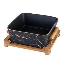 Dishes Plates Ceramic And Wood Fruit Dish Vegetable Salad Storage Container Dinnerware Dishware Dessert Serving Tray Bowl Dinner Se Otnid