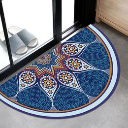 Carpets Semicircle Carpet Door Mat Bedroom Household Water Absorbent Anti-skid