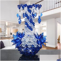 Decorative Objects Figurines Diy Handmade Flower Vase Acrylic Pendant Bottle Desk Decoration Bedroom Living Room Creative Nordic Home Dhywj