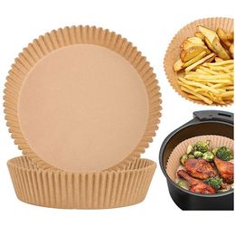 Baking Dishes Pans Air Fryer Disposable Paper Liner Non-Stick Parchment Bowl For Frying Cooking Roasting And Microwave Unbleached Oil- Dhu9E