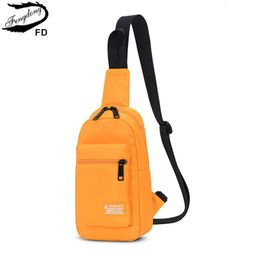 Outdoor Bags Fengdong sports chest bag for women small shoulder bag casual cross body bag woman mini outdoor sports backpack mobile phone bag 230919