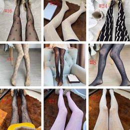 Designer Letters Long Stockings Tights Socks For Women Ladies Sexy Black Stocking Pantyhose Net Sock Party Nightclub2020