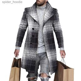 Men's Wool Blends Brand-Mens Coat 2022 New Casual Men Coat Winter 6 Colors Men Coats Winter Formal Mens Trench Coat Jacket Plus Size S-3Xl Outdoor L230919