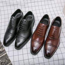 Dress Shoes Men Business Leather For Mens Comfortable Pointed Social Shoe Male Sports Casual Footwear Oxford