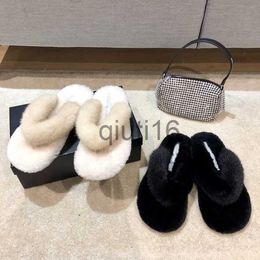 Slippers European style women's herringbone mink hair slippers fluffy soft summer fashion charm with box size 35-40 x0919