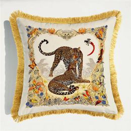 Luxury Tiger Leopard Cushion Cover Double-sided Animals Print Velvet Pillow Cover European Styl Sofa Decorative Throw Pillow Cases2801