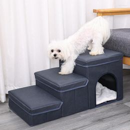 Dog Apparel Multifunctional Stairs Storage Steps Upper Bed Sofa Puppy Climbing For Hiding Pets