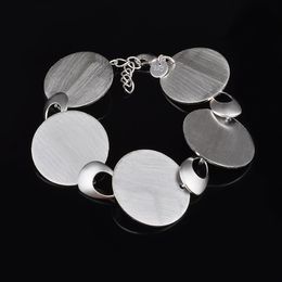 with tracking number Top 925 Silver Bracelet Licencing round wire pattern Bracelet Silver Jewellery 10Pcs lot che296s