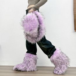 Boots ippeum Fluffy y2k Shoes Pink Women Ankle Winter Plush Warm Snow Purple Furry For Sale 230919