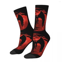 Men's Socks Compression Sock For Men Night Mothman Hip Hop Vintage A Prophet Of Misfortune Happy Quality Pattern Printed Boys Crew