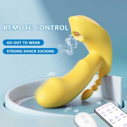 Vibrators Bluetooth Dildo Vibrator for Women Panties Clit Sucker App Remote Control Vagina Female Sucking Sex Toys Adults 18
