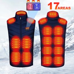 Men's Jackets Men Women Heat Vest Winter 17 Zone Skis Accessary Heated Jacket Keep Warm Accessories Smart Electrical Cold-proof Heated Coats 230919