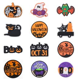 Halloween Horror New PVC Shoe Charms Accessories Halloween Croc Shoe Buckle Decorations Fit For Party Kid's Gifts Croc Charms