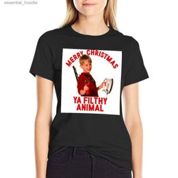 Women's Blouses Shirts Merry Christmas Ya Filthy Animal T-Shirt tees lady clothes fashion woman blouse 2023 L230919