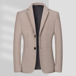 Men's Suits Casual Business Wool Office 2023 Piece Suit Spring Single Cashmere Coat Top Tweed