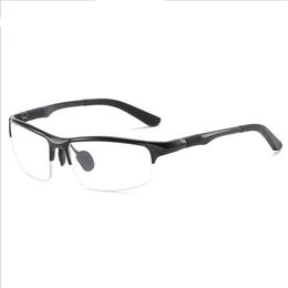 Fashion optical Frame Sport Aluminium magnesium Eyewear Flat mirror half frame glasses Short Sight eyewear250x