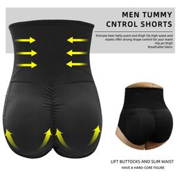 Men High Waisted Tummy Control Brief Panties Slimming Body Shaper Shorts Butt Lifter Shapewear Fitness Shaping Underwear Plus Size271Y