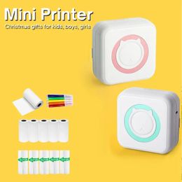 Mini Pocket Printer, Wireless Thermal Printer For Photos Receipts Notes Memo Label Qr Codes Portable Inkless Gift Printer For Phone