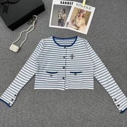 23ss fashion stripes designer sweater women Crew Neck knit cardigan sweaters long sleeve womens clothing