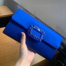 Evening Bags Royal Blue Handbag Women Pochette Femme Clutch For 2023 Flap Party Purse Clutches With Chain 230918