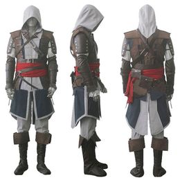 Assassin's Creed IV 4 Black Flag Edward Kenway Cosplay Costume Whole Set Custom Made Express 277b