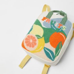 School Bags Fruit FRUITS Embroidery Young Children's Clear Backpack Small Bag