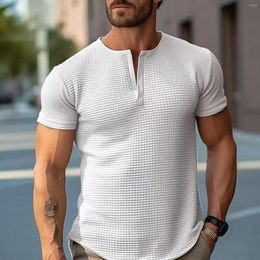 Men's T Shirts Men White Basic T-Shirts Short Sleeve Summer Tops Breathable Slim Oversized Loose Elastic Sport Fitness