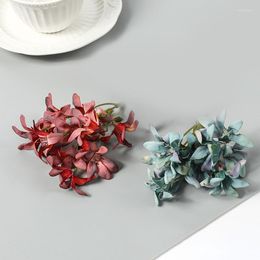 Decorative Flowers 5Pcs Artificial Silk Orchid Head Wedding Decor Gifts Accessories DIY Hairpin Fake