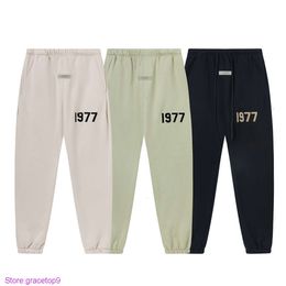 Fashion Designer 2023 Men's Pants Season 8 Essentia Digital Flocking 1977 Long High Street Brand Plush Legged Qr2f