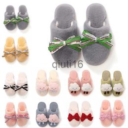 Slippers Slippers Winter for Hotsale Bowknot Fur Women Yellow Pink White Snow Slides Indoor House Fashion Outdoor Girls Ladies Furry Slipper571 ry x0919