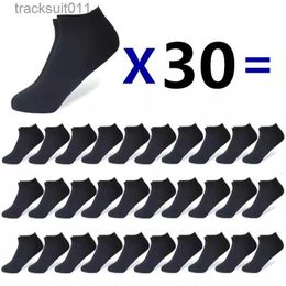 Men's Socks Men's Socks 30pairsMen's Socks Boat Socks Solid Colour Business Socks Shallow Mouth Breathable Soft Socks Gifts and Ankle Socks Wholesale 230301 L230919