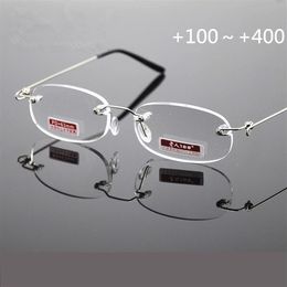 Top Grade Ultralight Frameless Reading Glasses women men Unisex High-Definition Rimless glasses -selling Christm248g